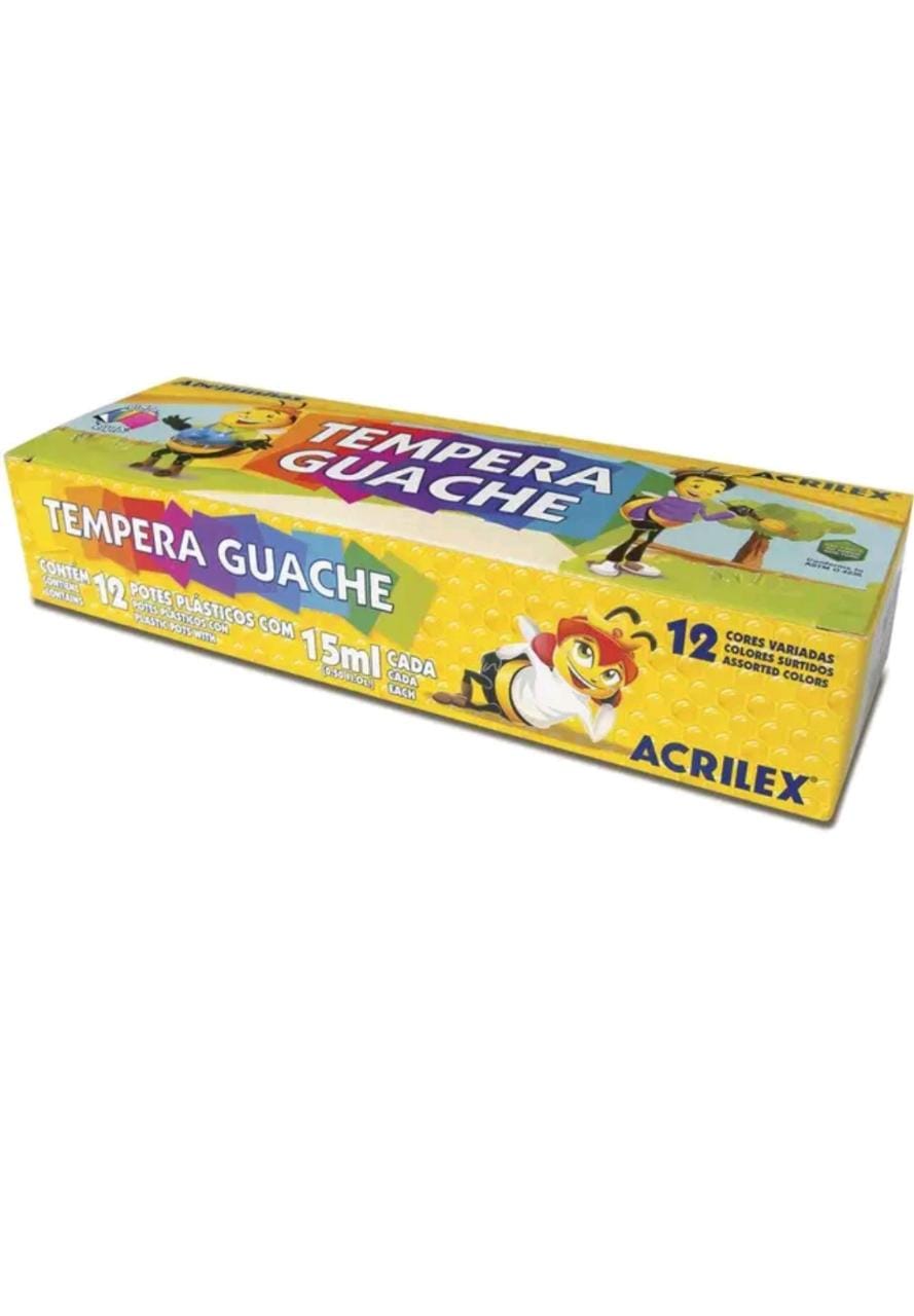 TEMPERA GUACHE 12 UNIDADES ACRILEX