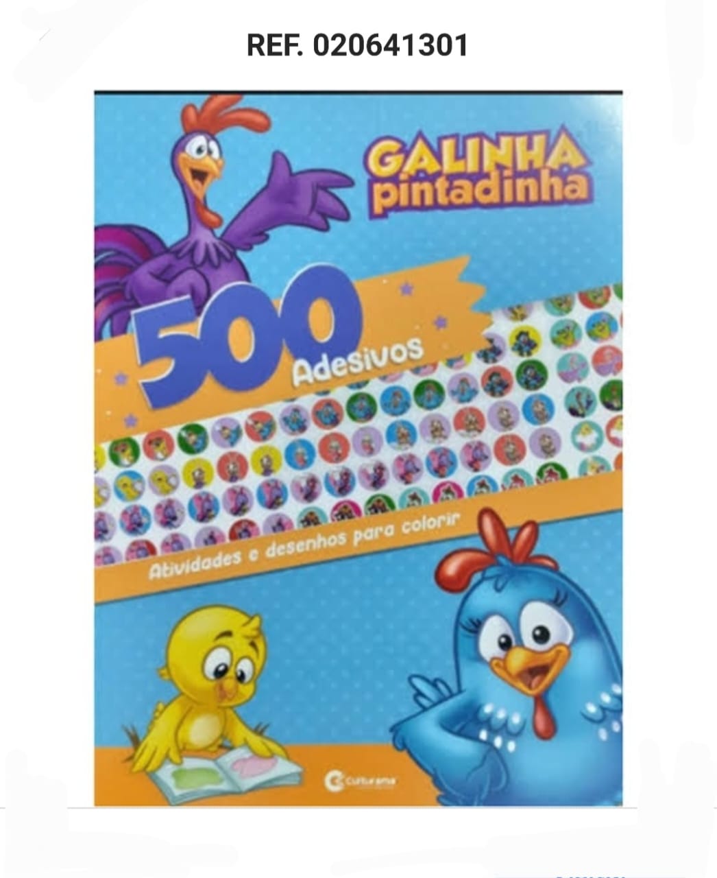 LIVRINHO INFANTIL GALINHA PINTADINHA 500 ADESIVOS