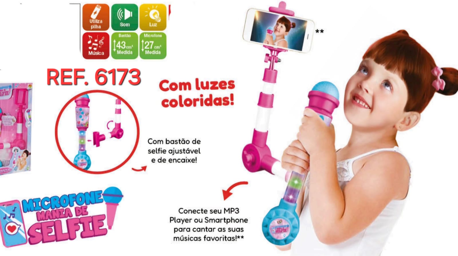 MICROFONE MANIA DE SELFIE