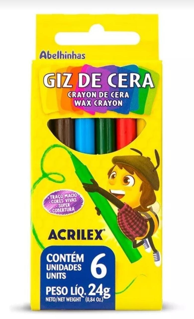 GIZ DE CERA 6 UNIDADES ACRILEX