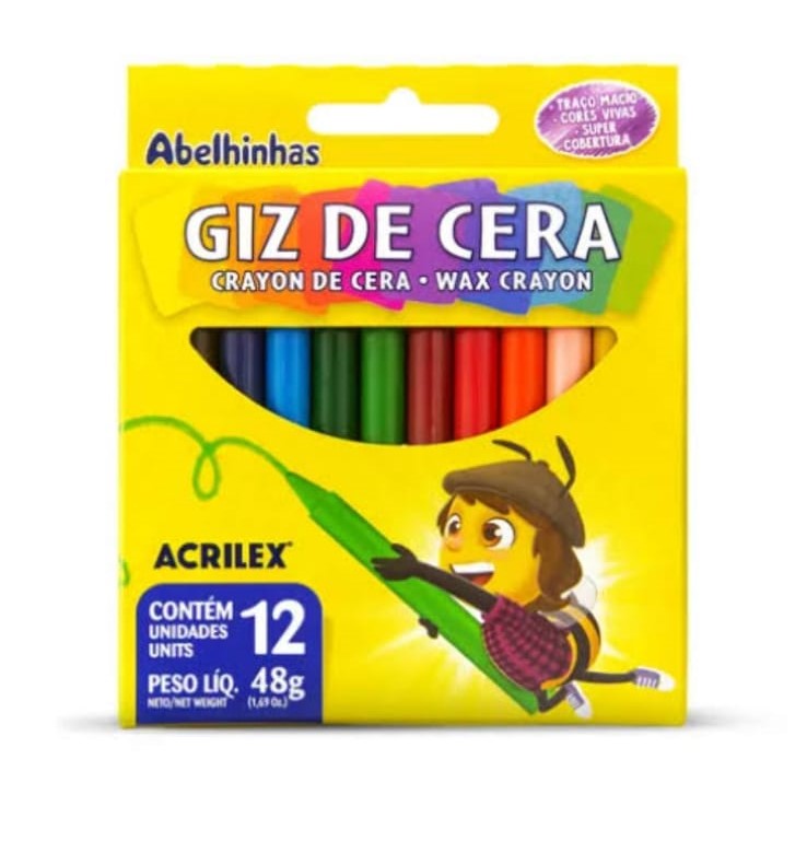 GIZ DE CERA 12 UNIDADES ACRILEX