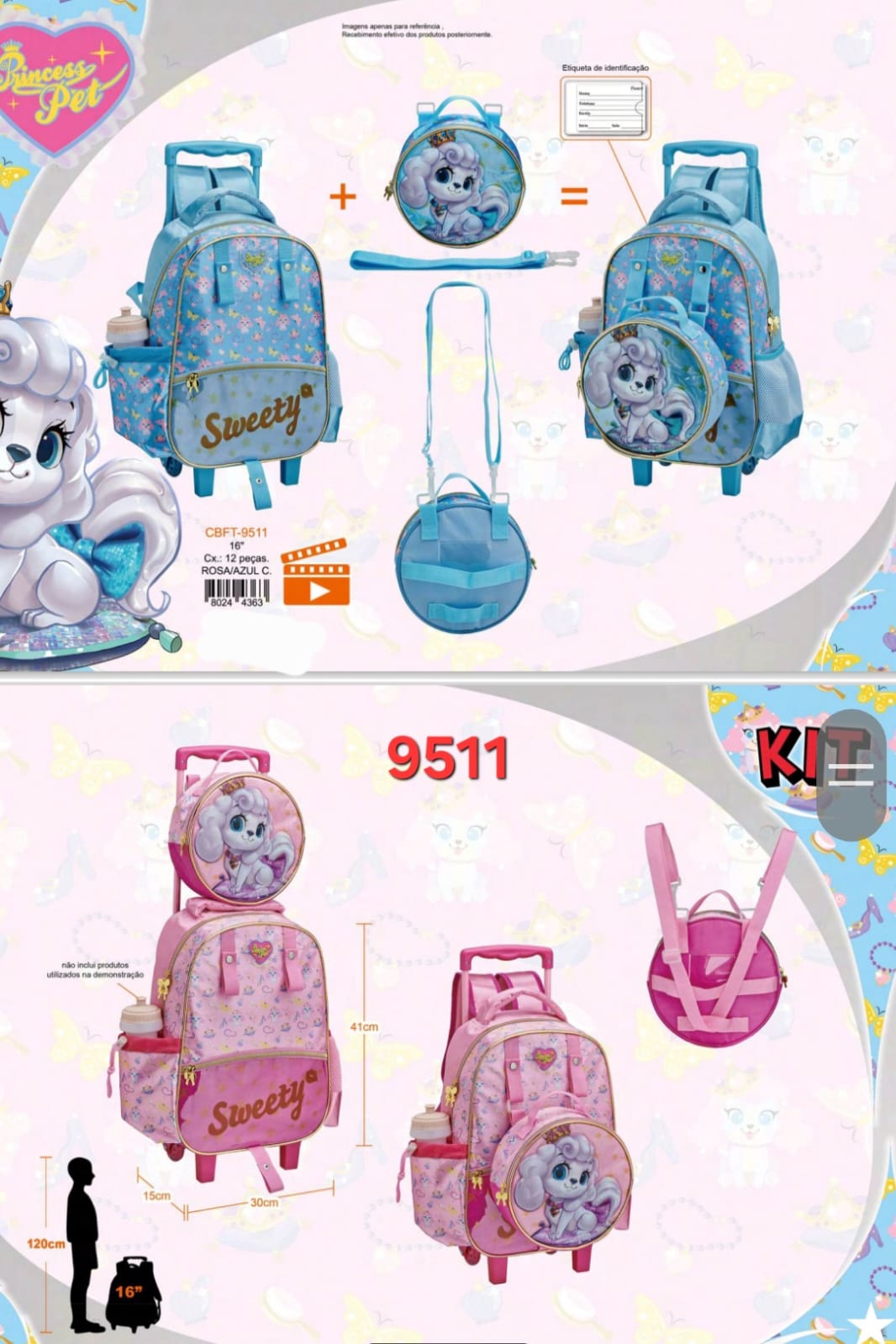 MOCHILA ESCOLAR CACHORRINHO