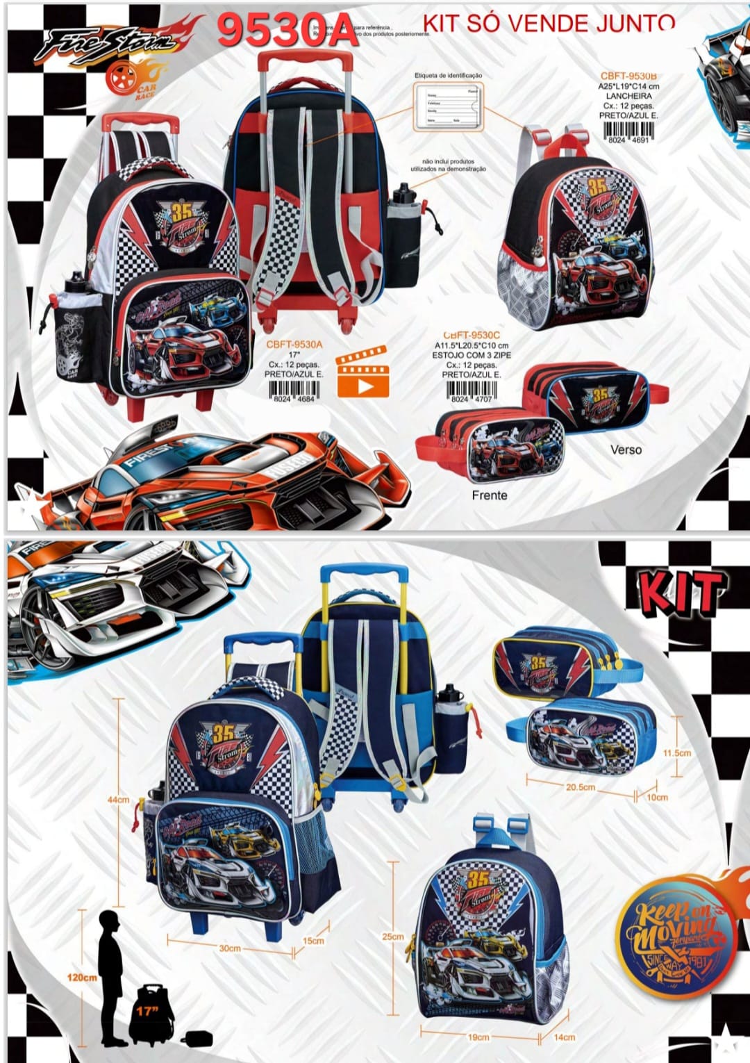 MOCHILA ESCOLA CARROS