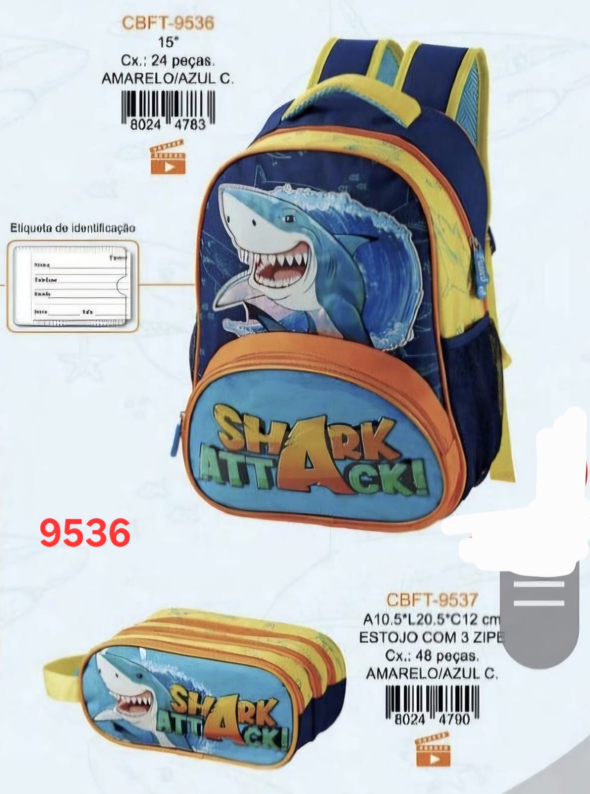 MOCHILA ESCOLAR SHARK