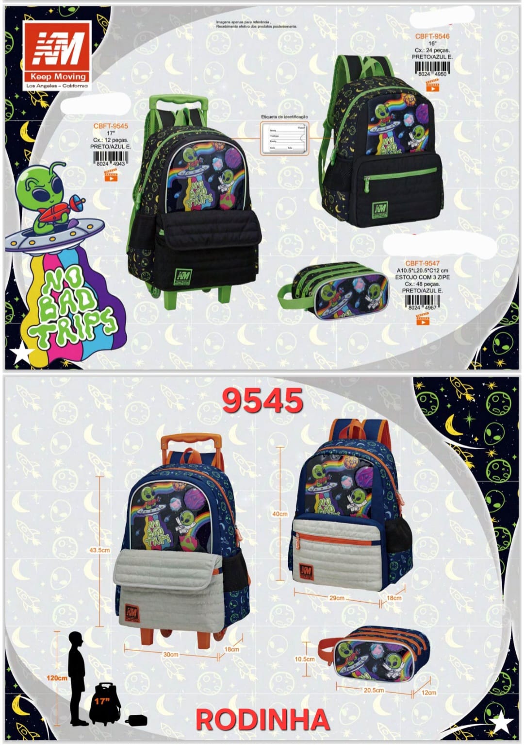 MOCHILA ESCOLAR ALIENIGENA RODINHA