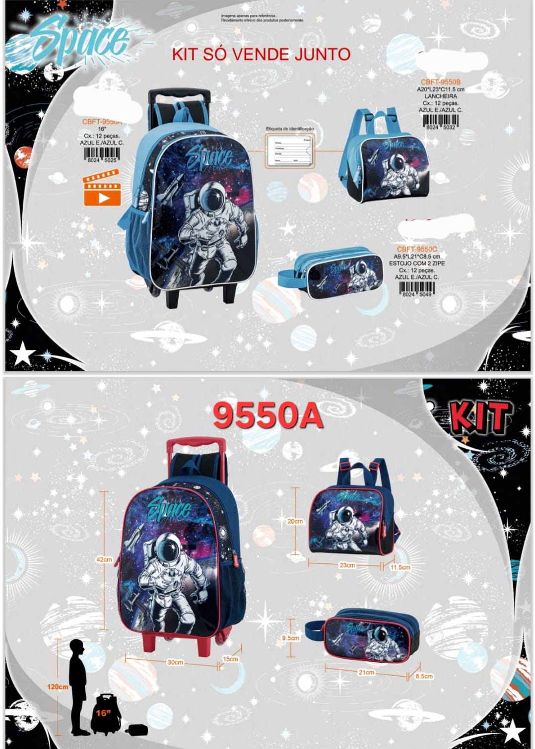 MOCHILA ESCOLAR ASTRONAUTA