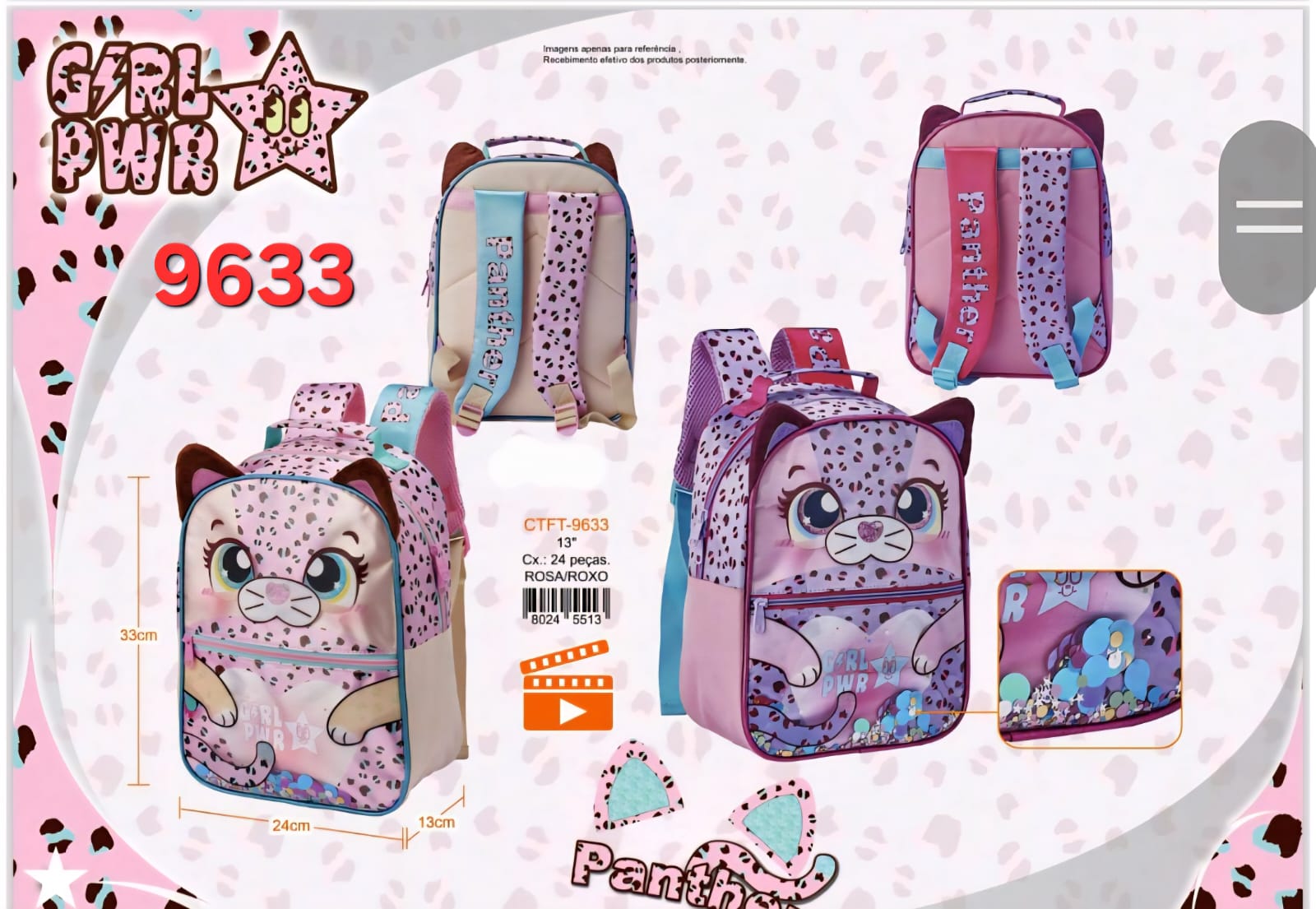 MOCHILA ESCOLAR GATINHO
