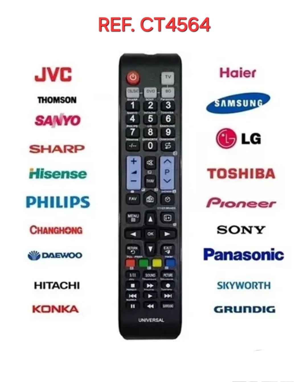 CONTROLE UNIVERSAL TV E DVD