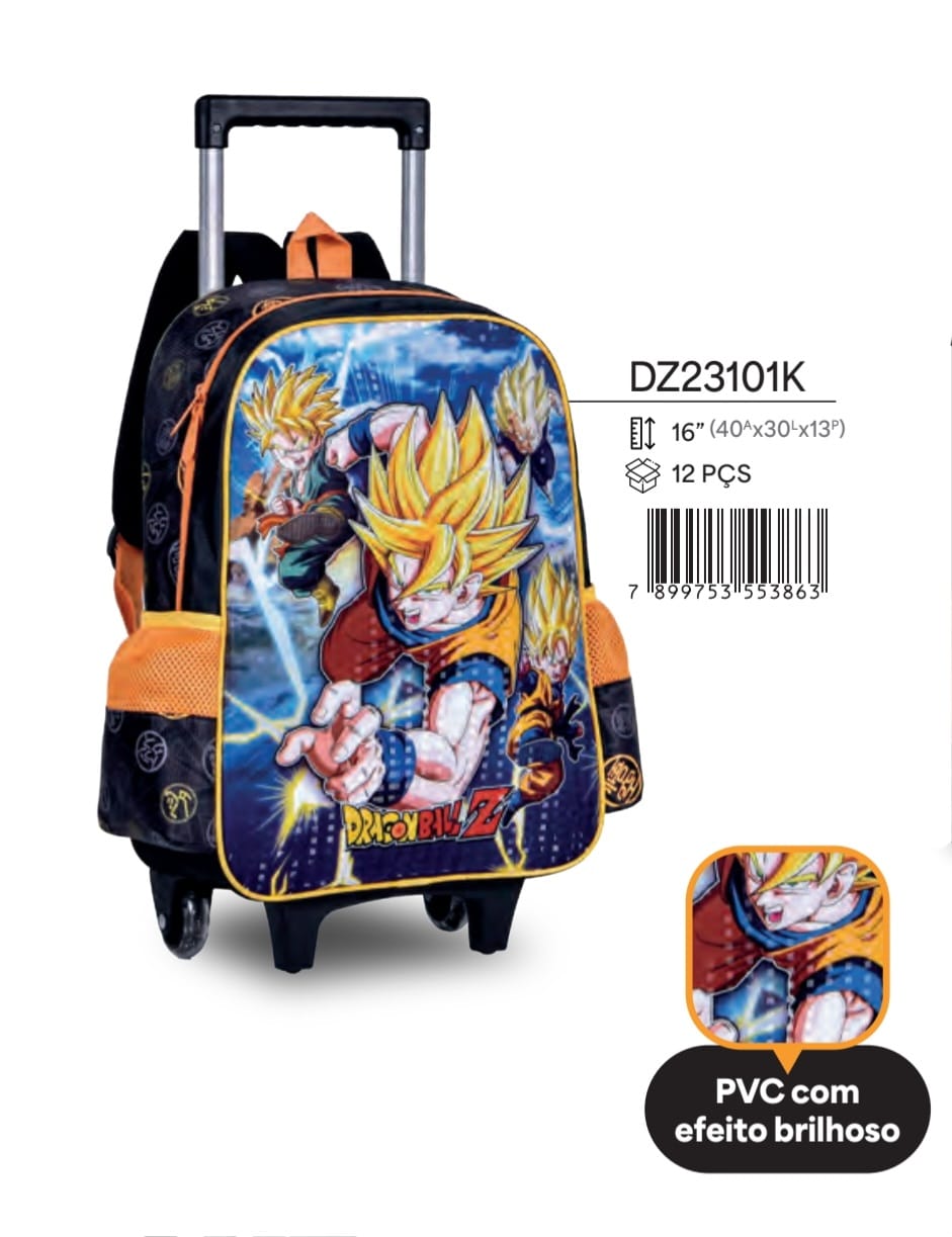 MOCHILA RODINHA DRAGON BALL