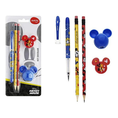 KIT ESCOLAR MICKEY 5 ITENS