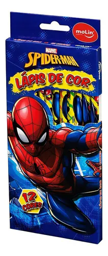 LAPIS DE COR HOMEM ARANHA 12 CORES
