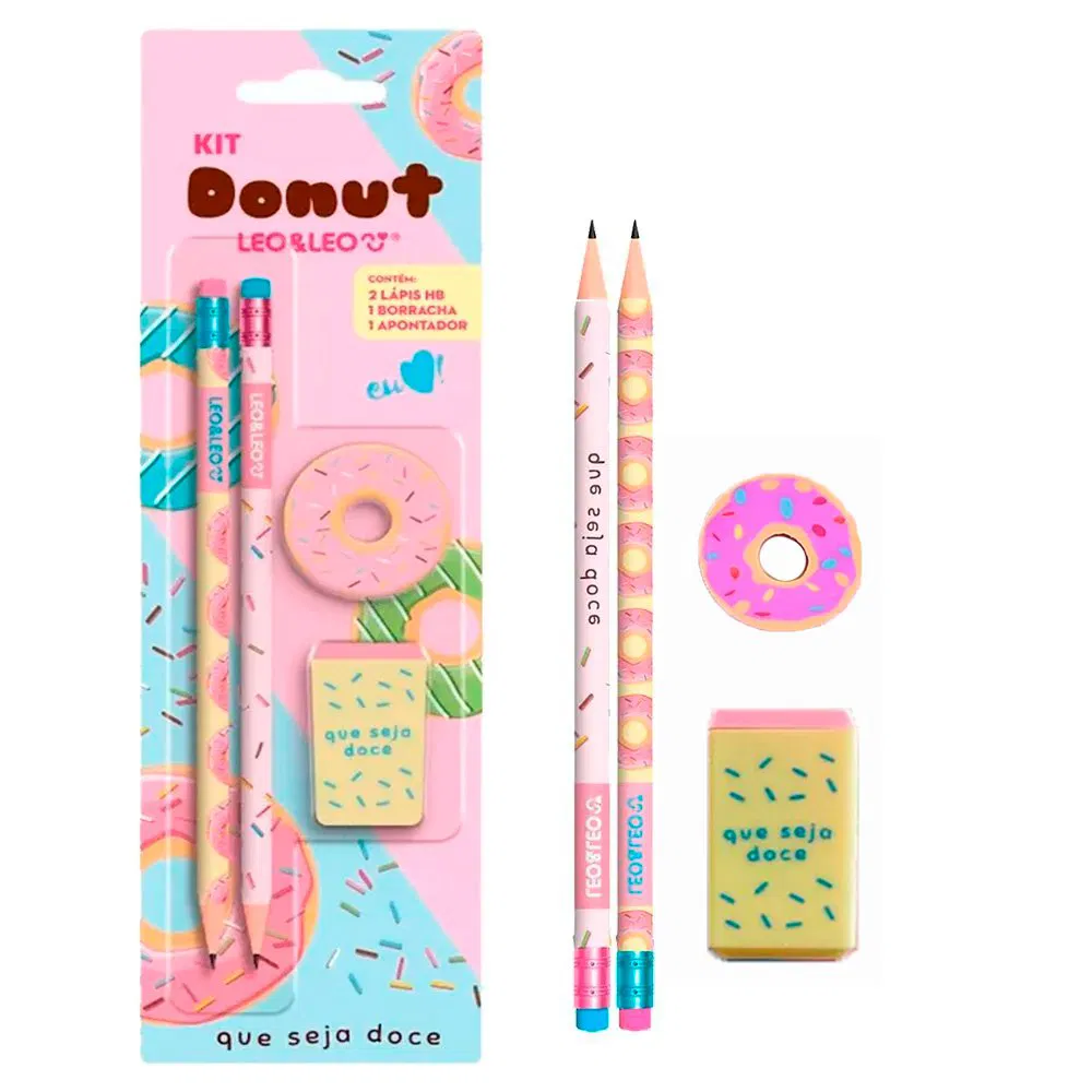 KIT ESCOLAR DONUTS 5 ITENS