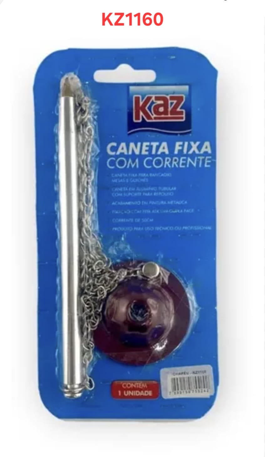 CANETA FIXA COM CORRENTE