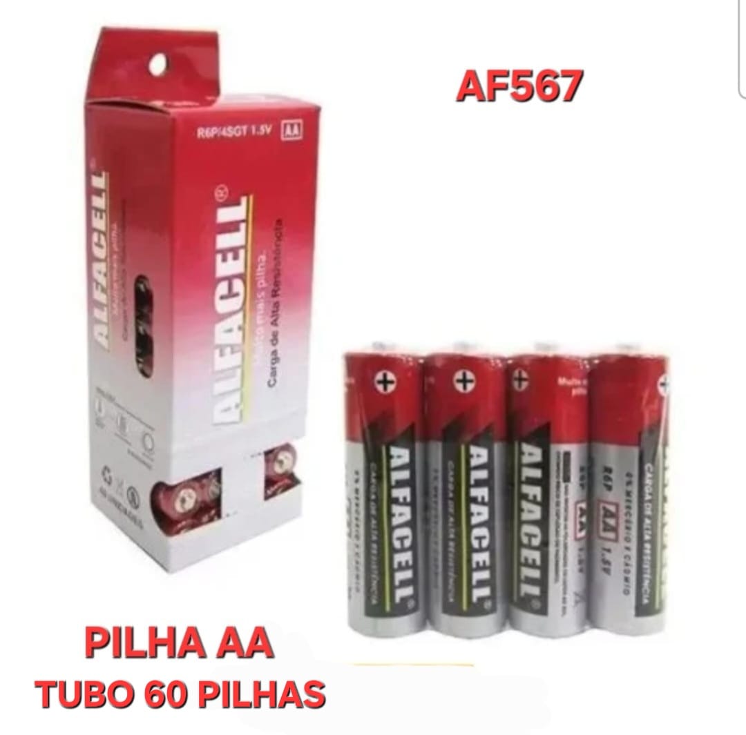 PILHA AA ALFACELL TUBO COM 60