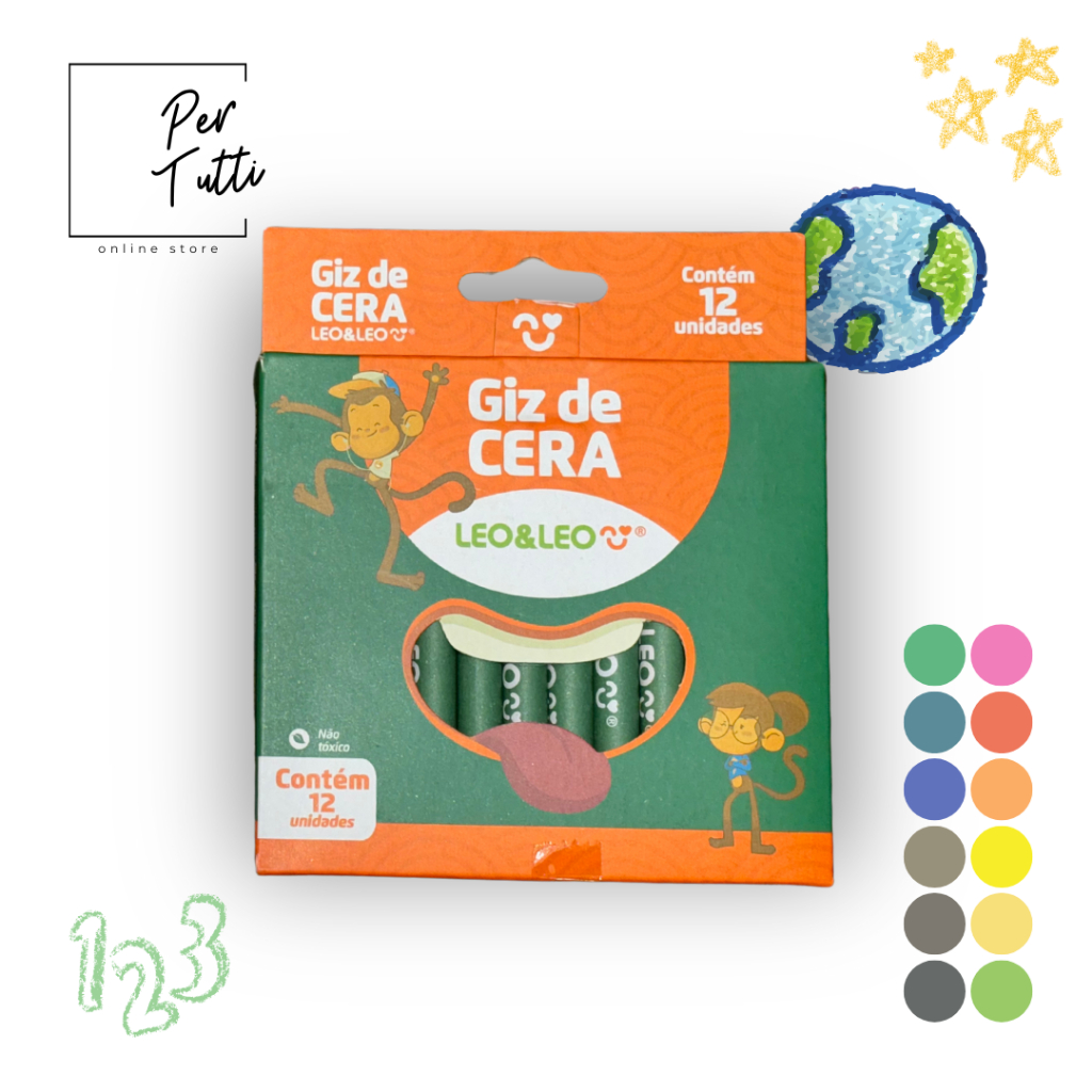 GIZ DE CERA BIG 12CORES LEO E LEO