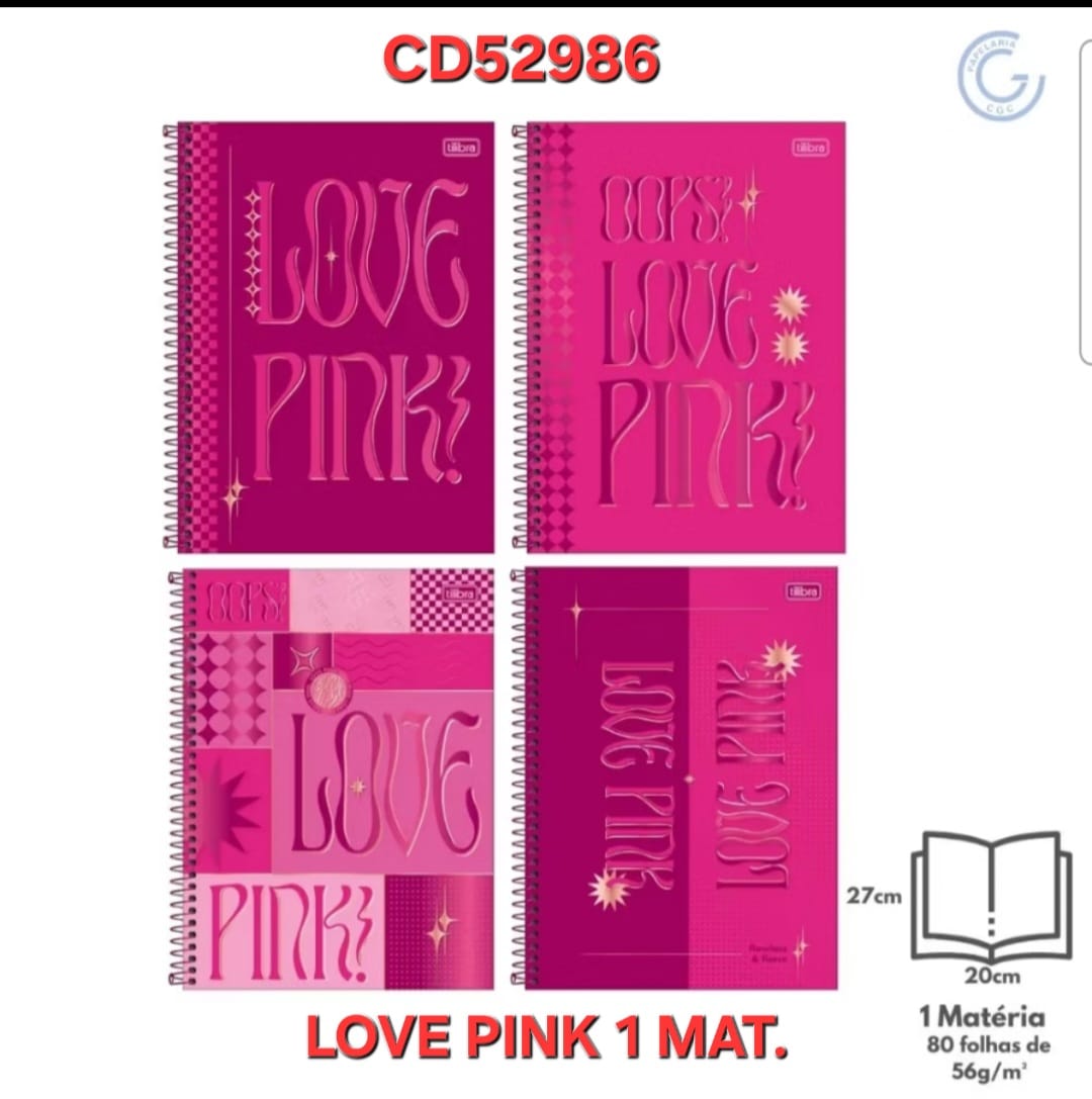 CADERNO ESCOLAR FEMININO