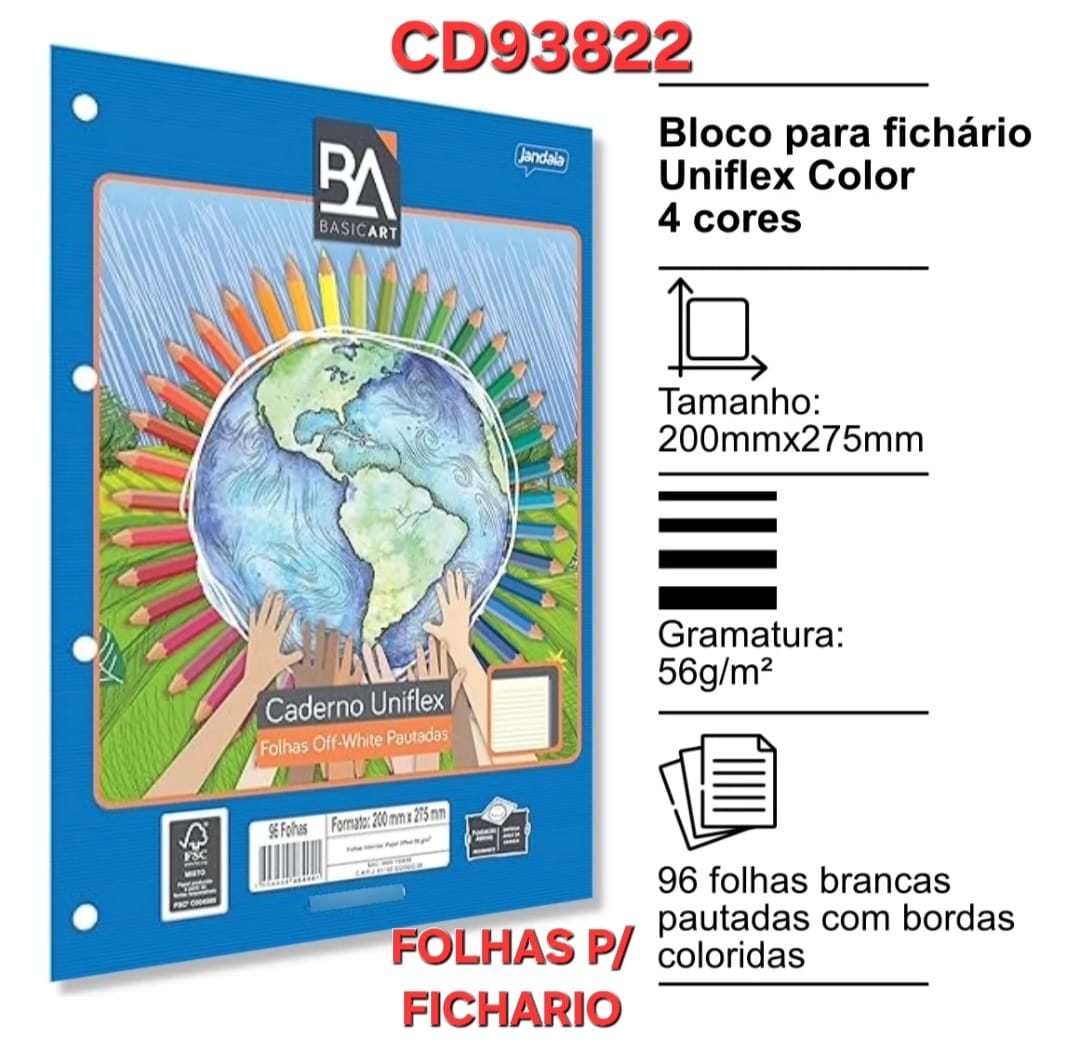 FOLHAS P/ FICHEIRO