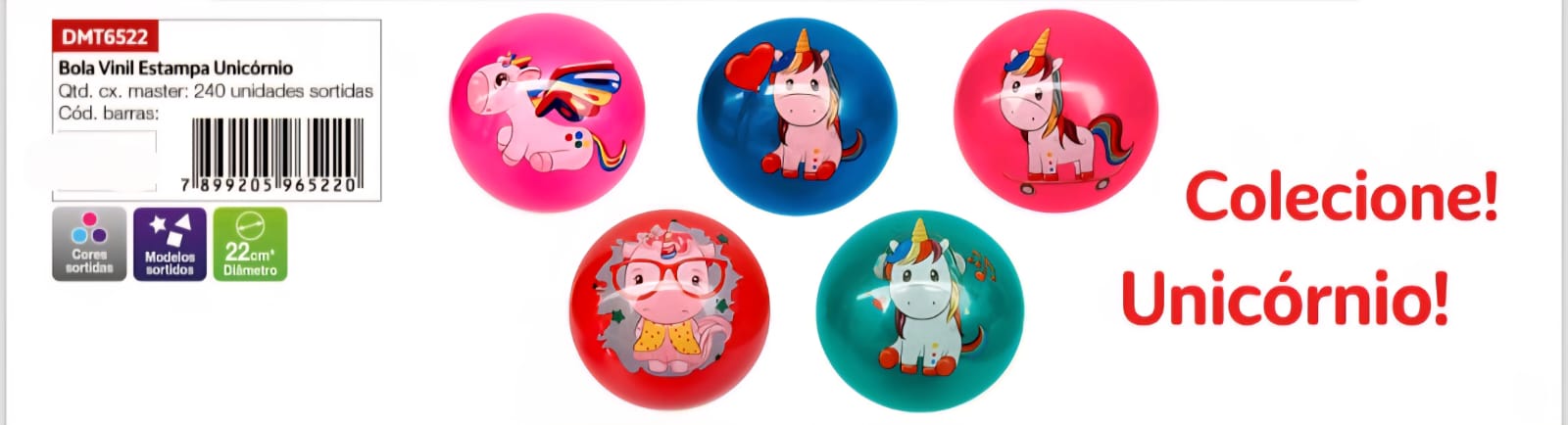 BOLA VINIL UNICORNIO