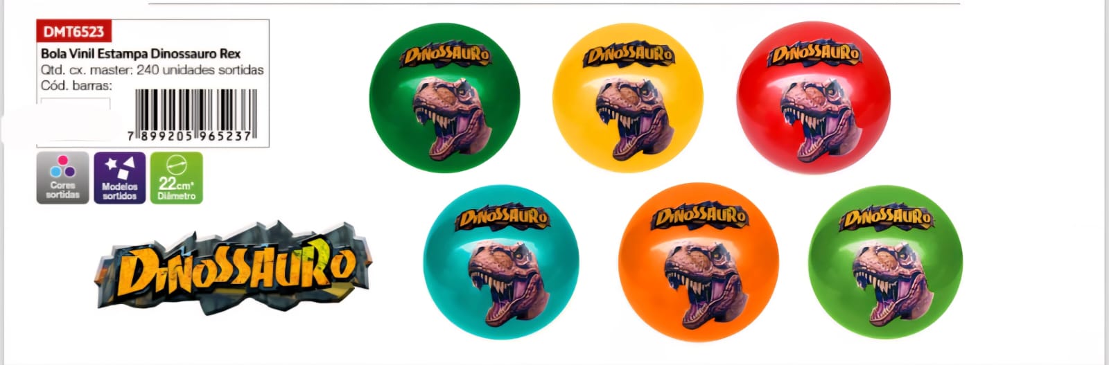 BOLA VINIL DINOSSAURO