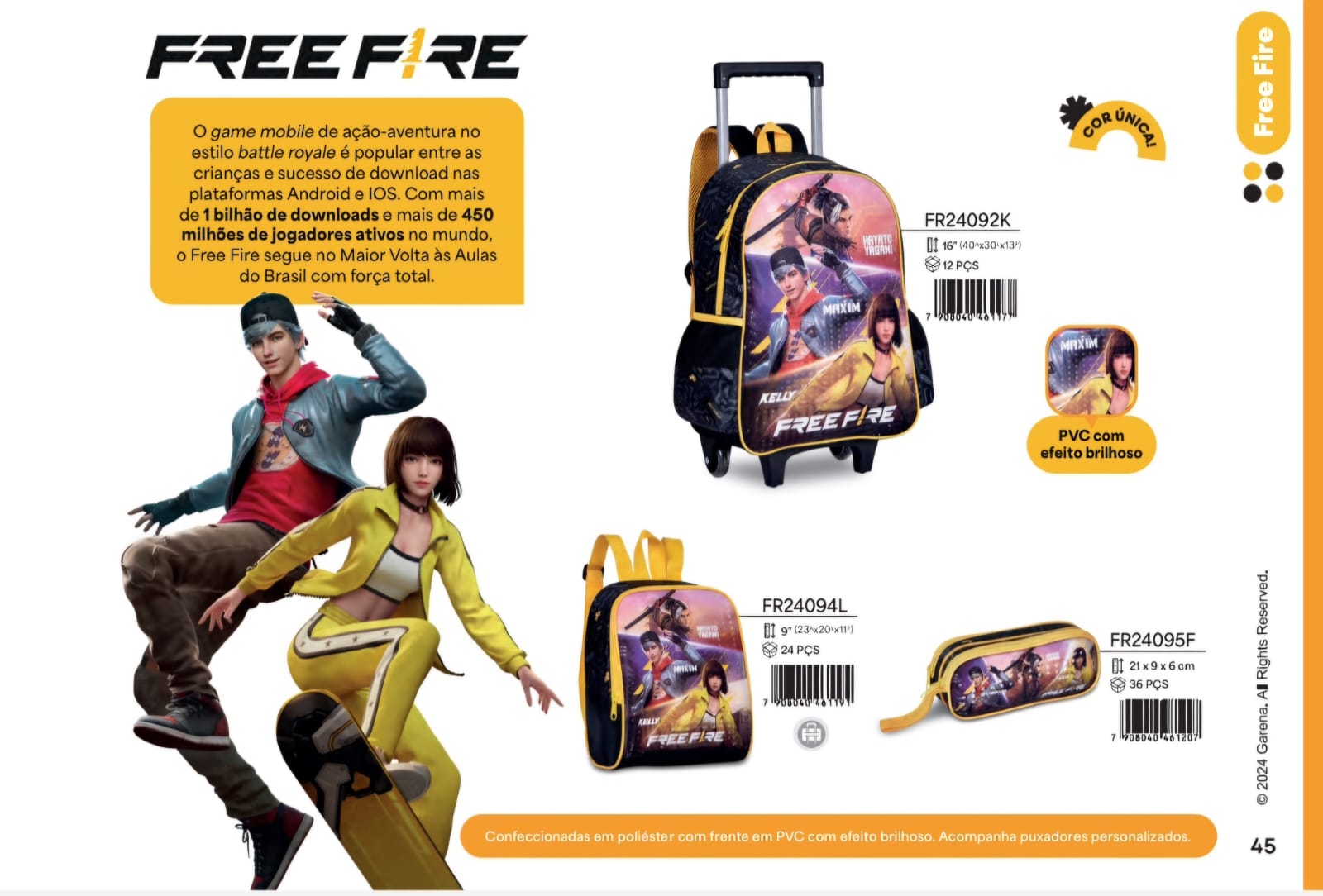 MOCHILA KIT FREE FIRE