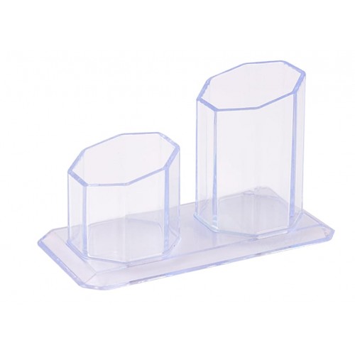 PORTA OBJETOS DUPLO TRANSPARENTE