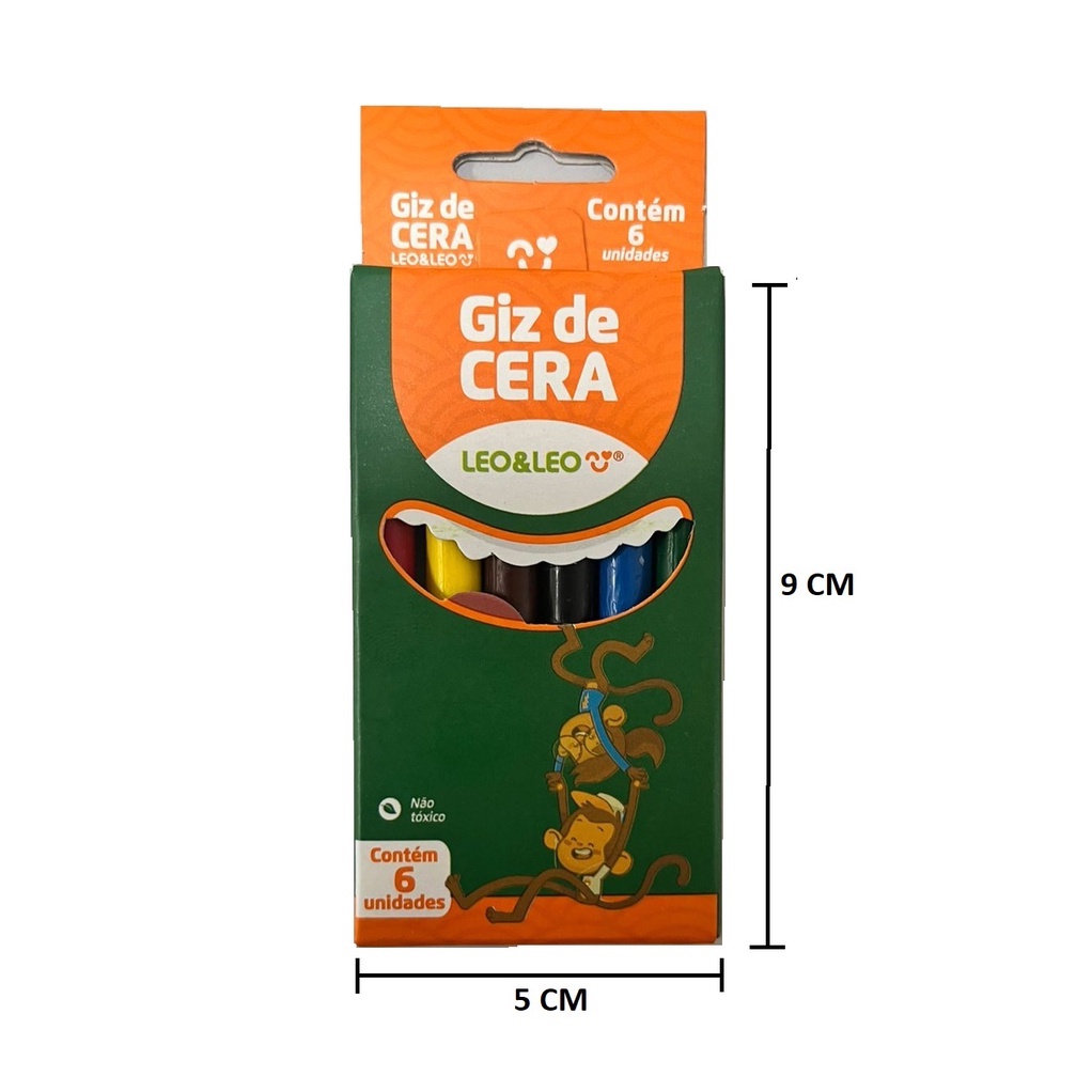 GIZ DE CERA 6 CORES LEO E LEO