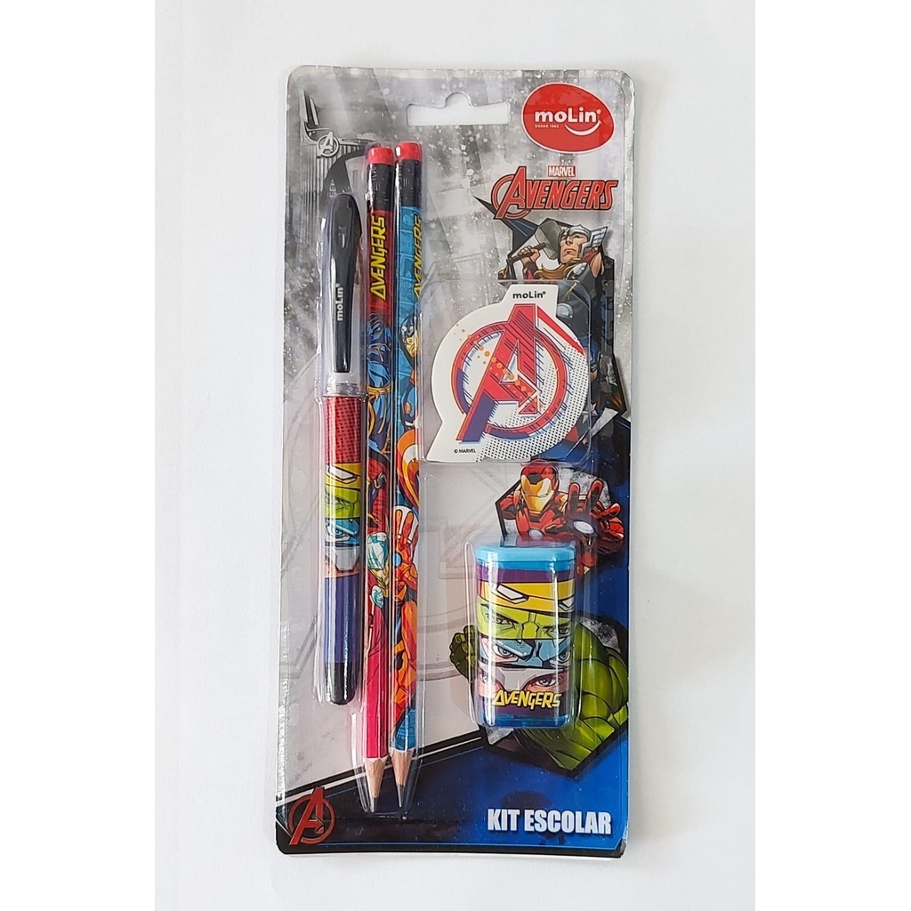 KIT ESCOLAR MARVEL  5PEÇAS
