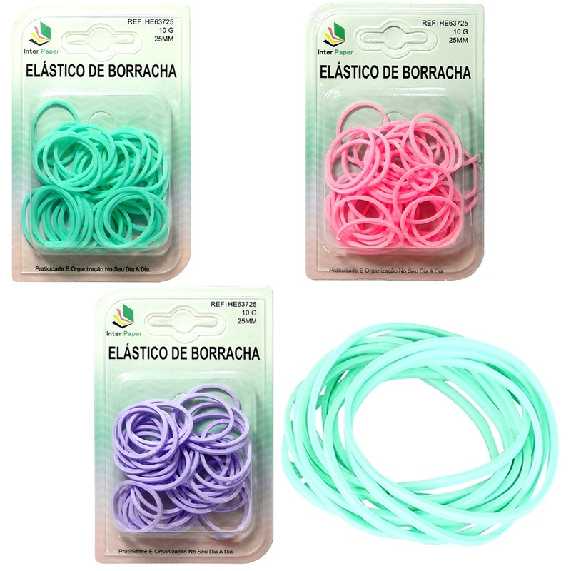 ELASTICOS DE BORRACHA TONS PASTEIS